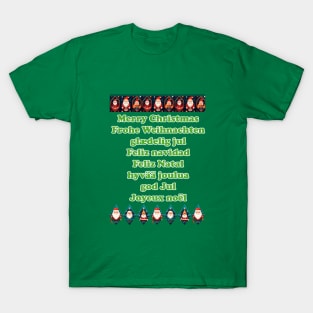 Merry Christmas in Various Languages T-Shirt